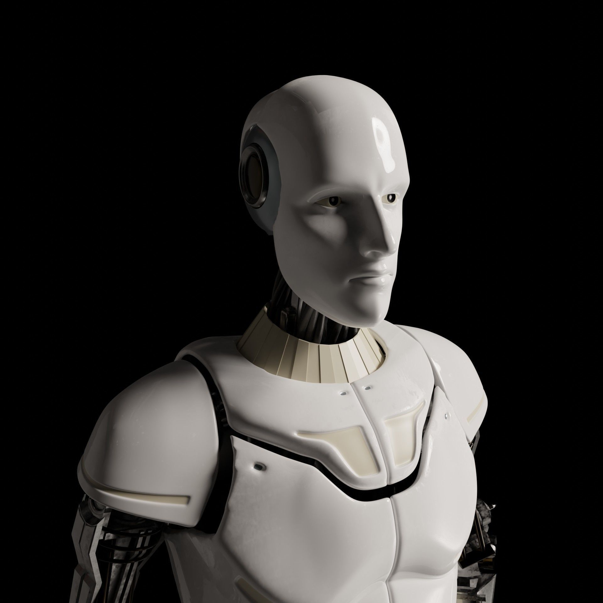 Futuristic Cyborg  3D model_5