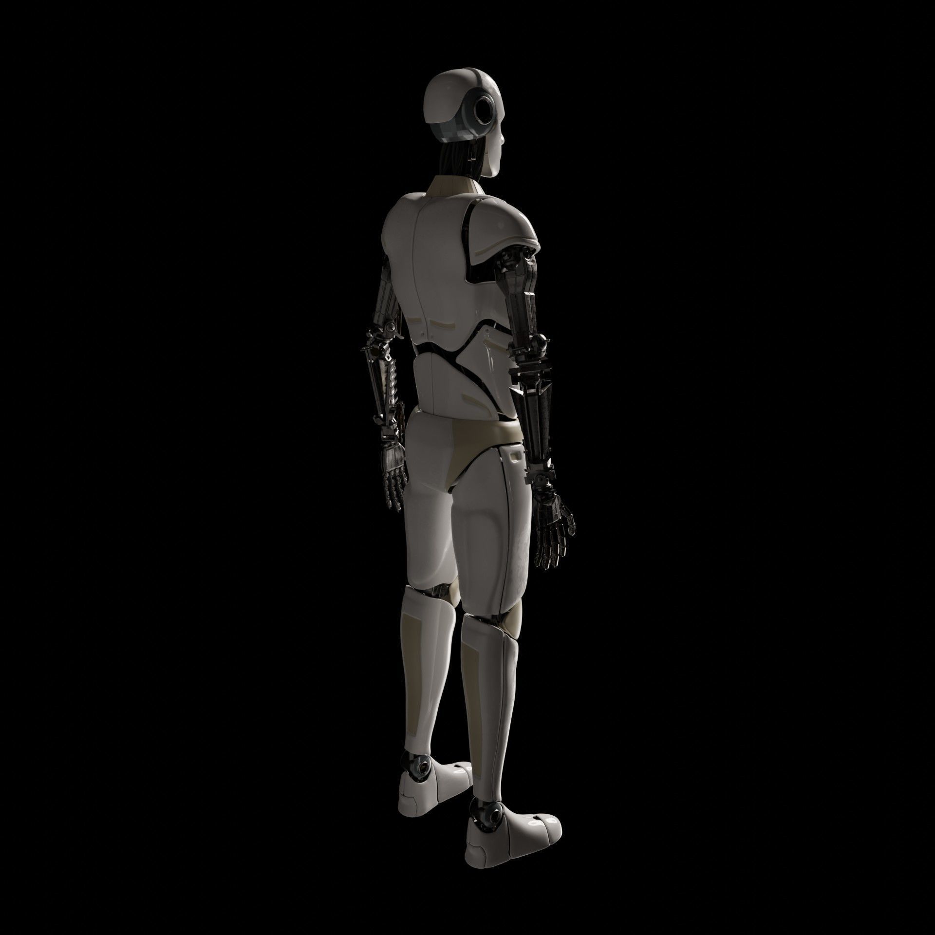 Futuristic Cyborg  3D model_2