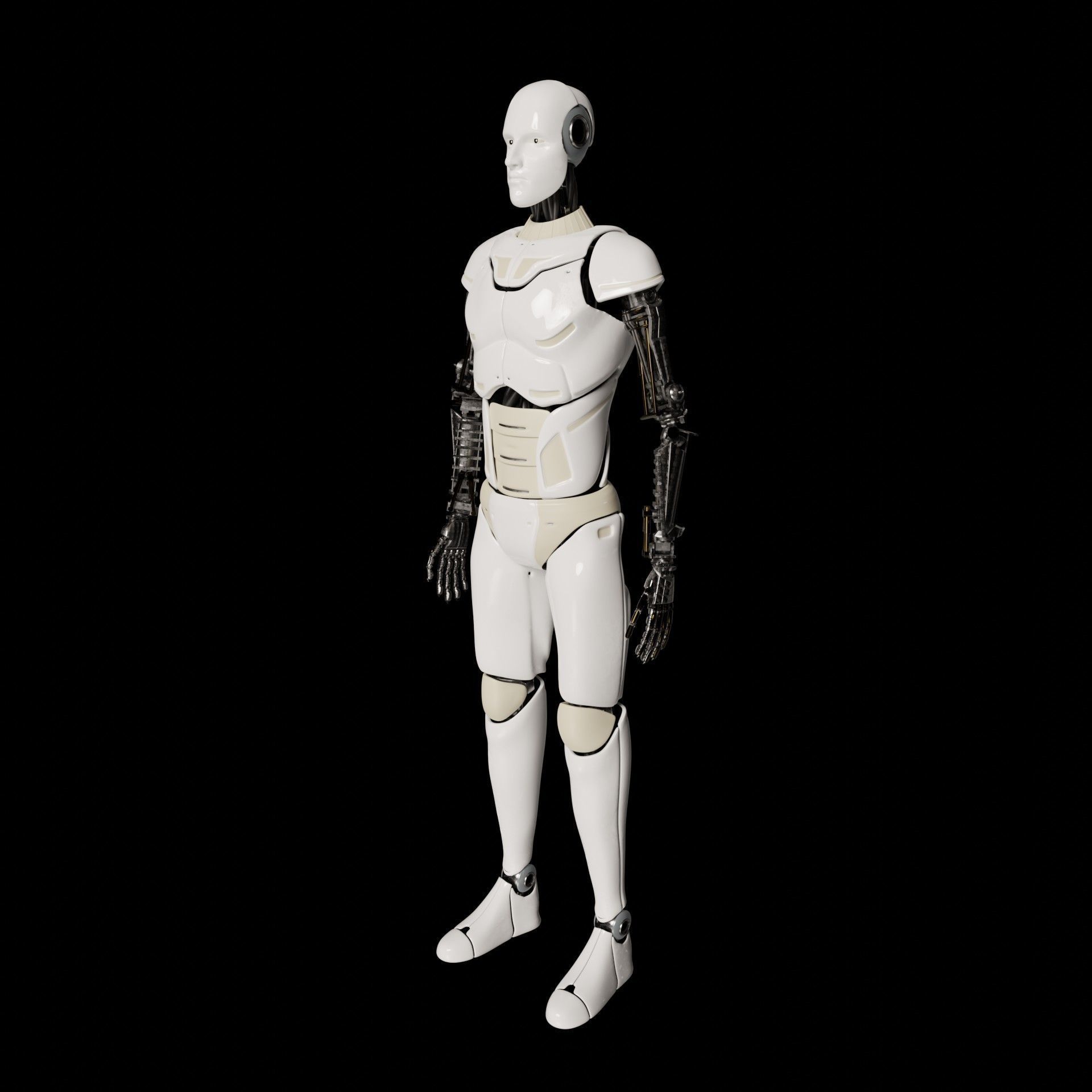 Futuristic Cyborg  3D model_4