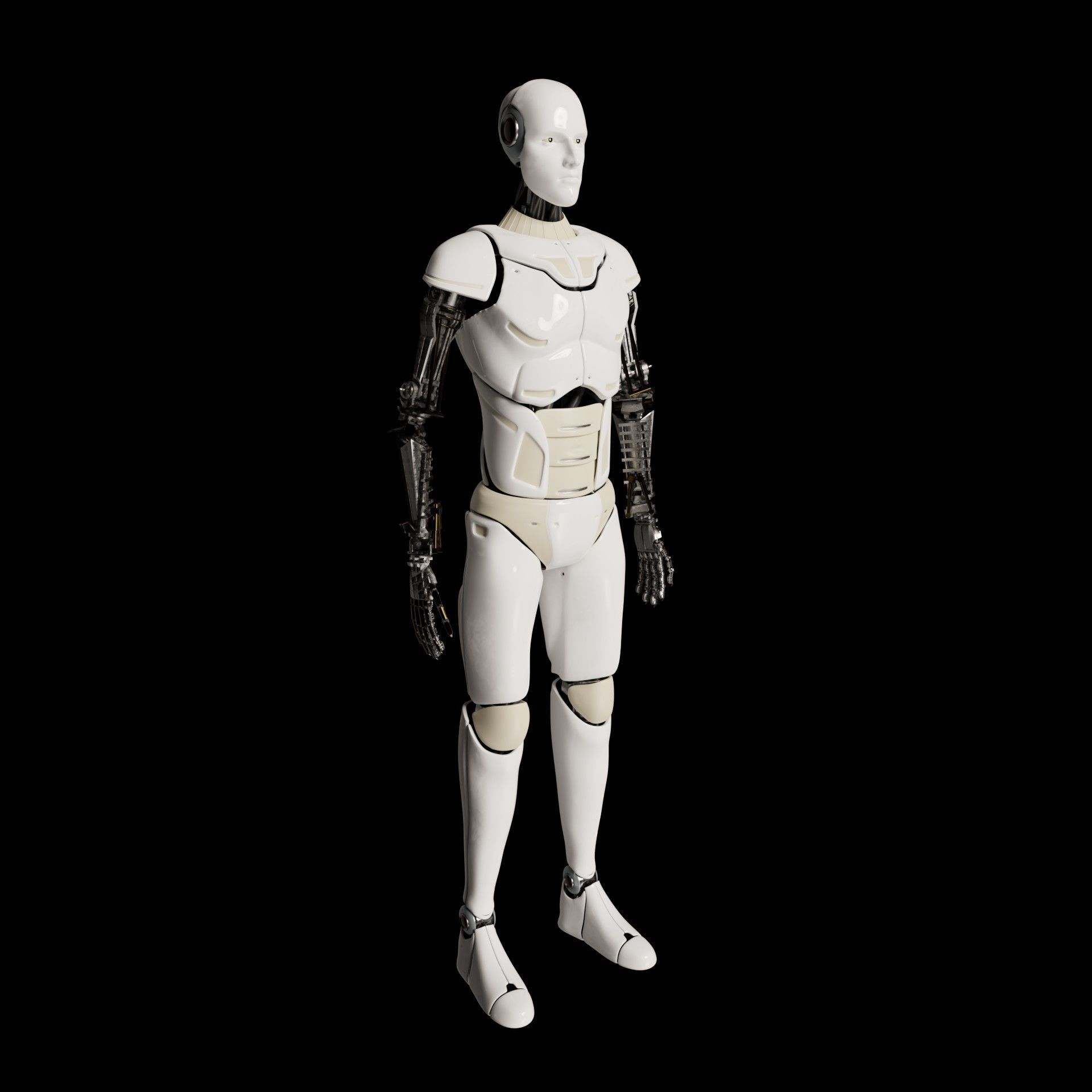 Futuristic Cyborg  3D model_1