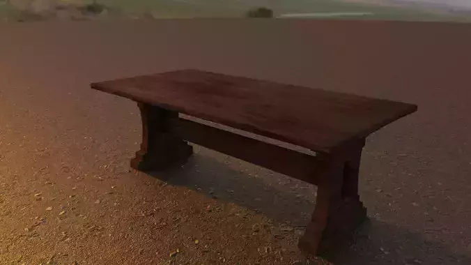 Detailed Low Poly Game-Ready Table