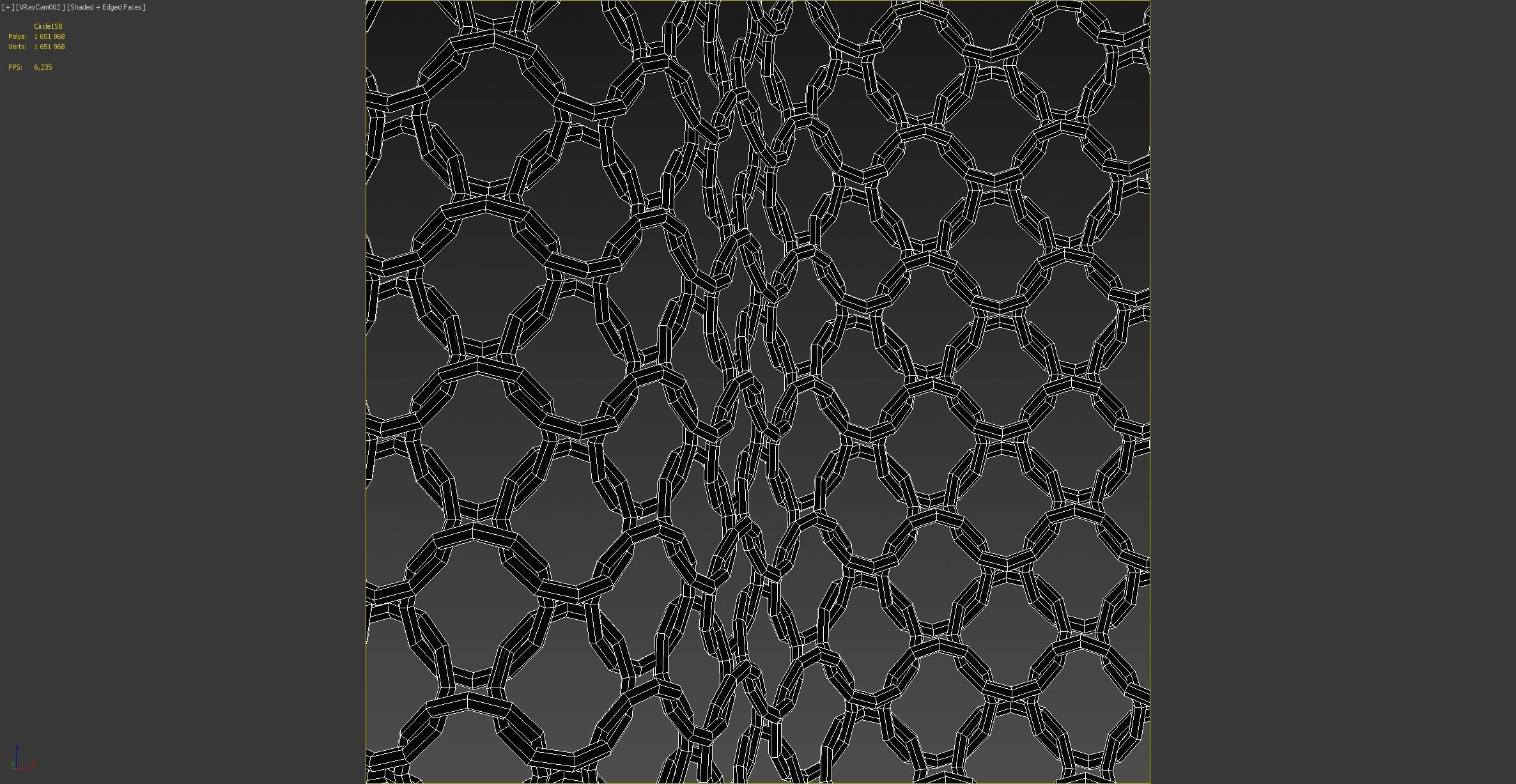 metal chain curtain 3D model_3