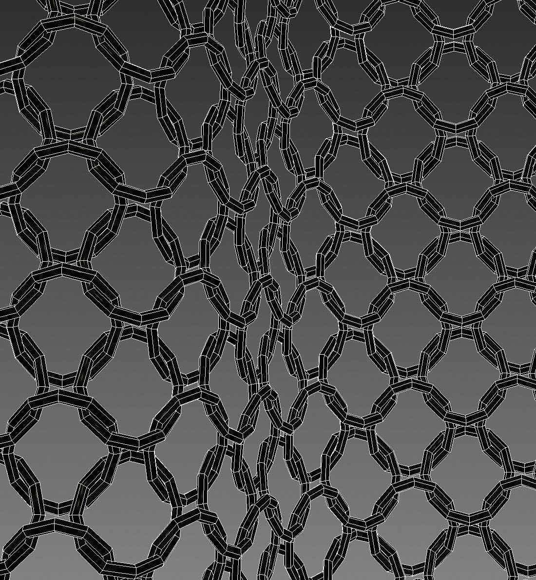 metal chain curtain 3D model_4