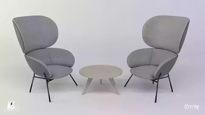 Exquisite armchair and coffee table