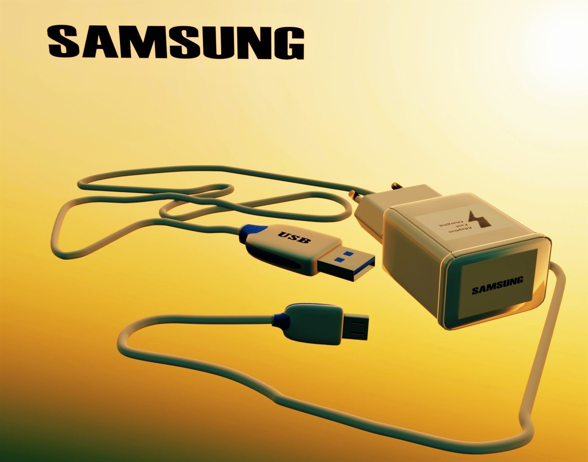 Accumulator usb charger 3D model_1