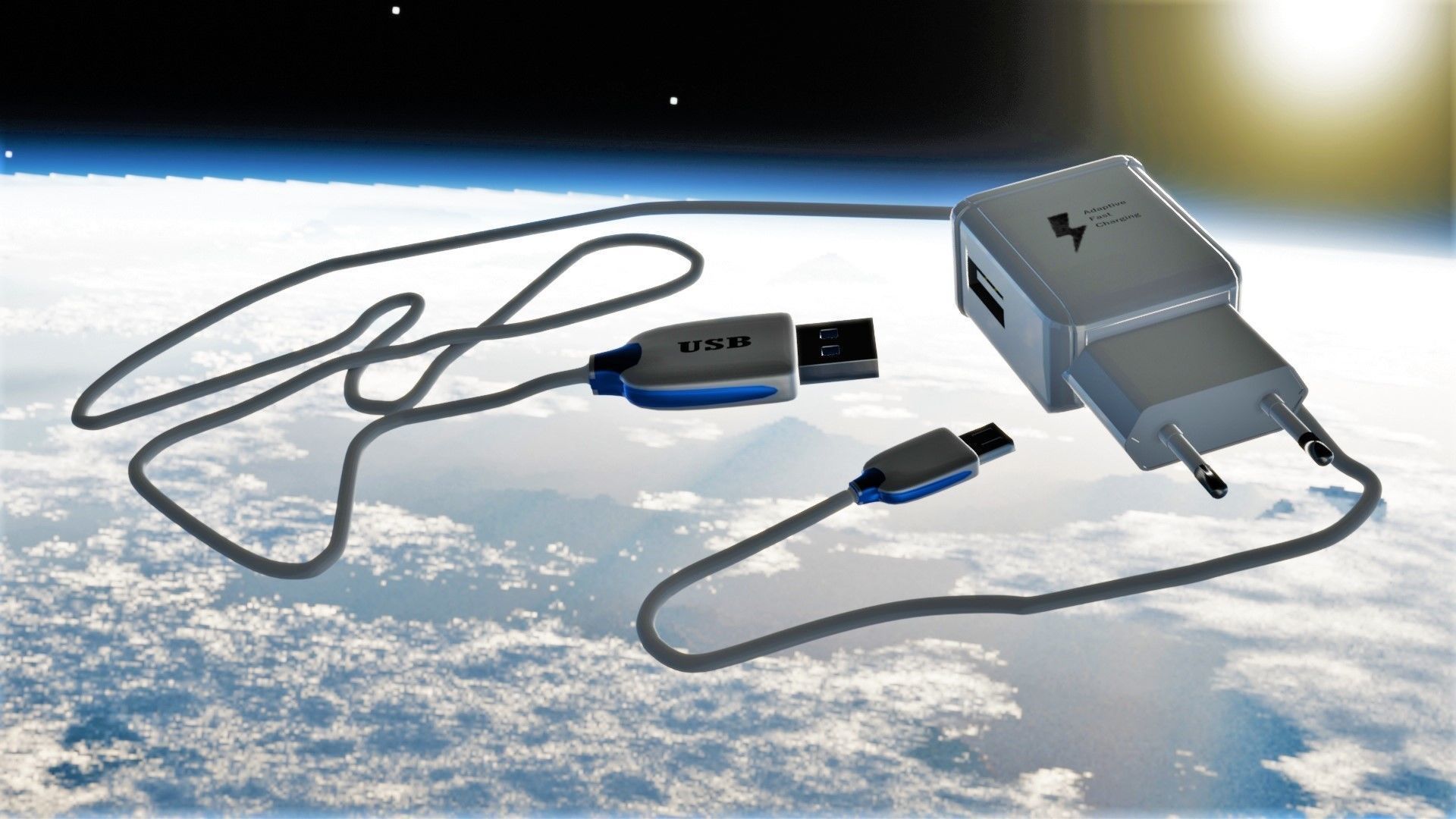 Accumulator usb charger 3D model_2