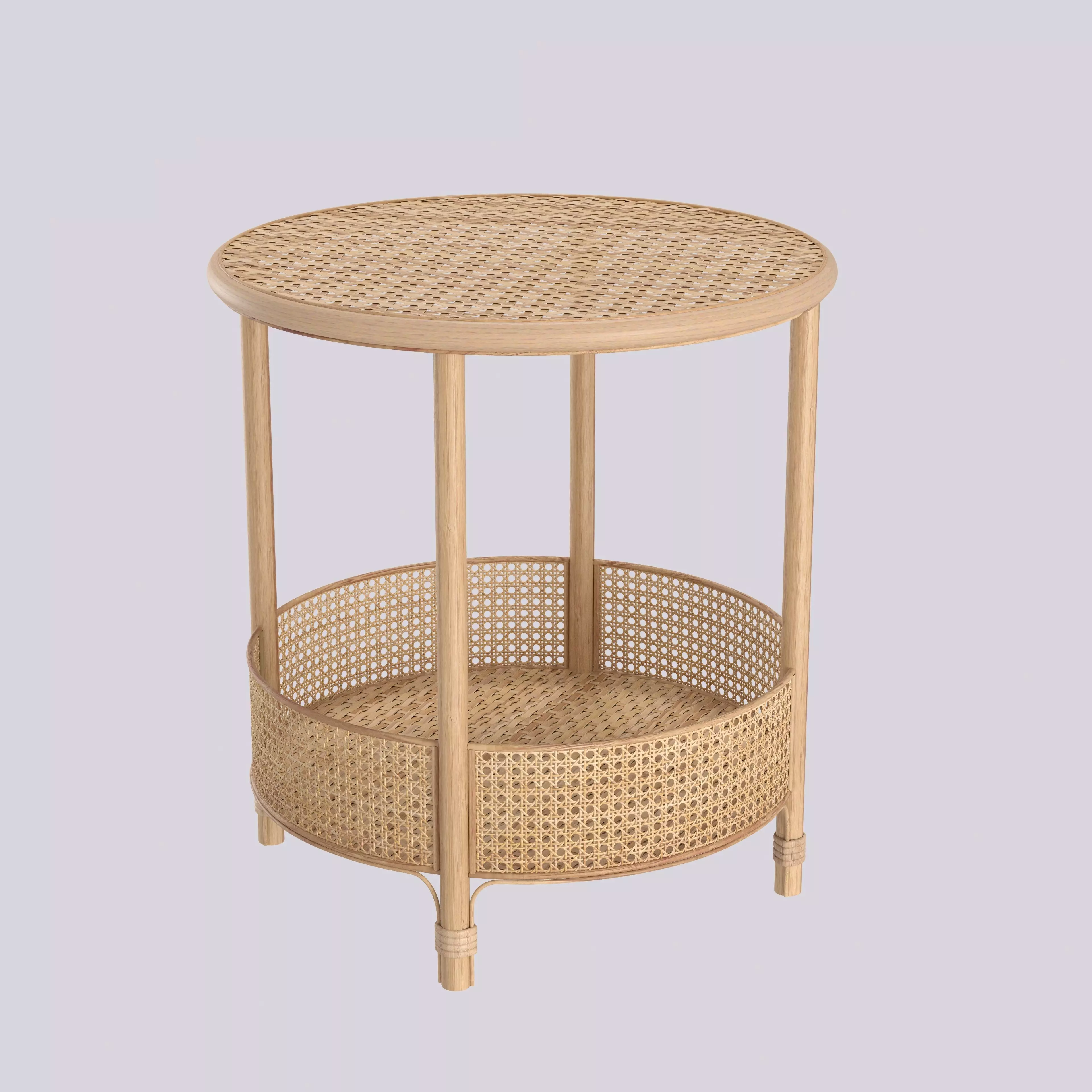 Rattan Table Round 3D model