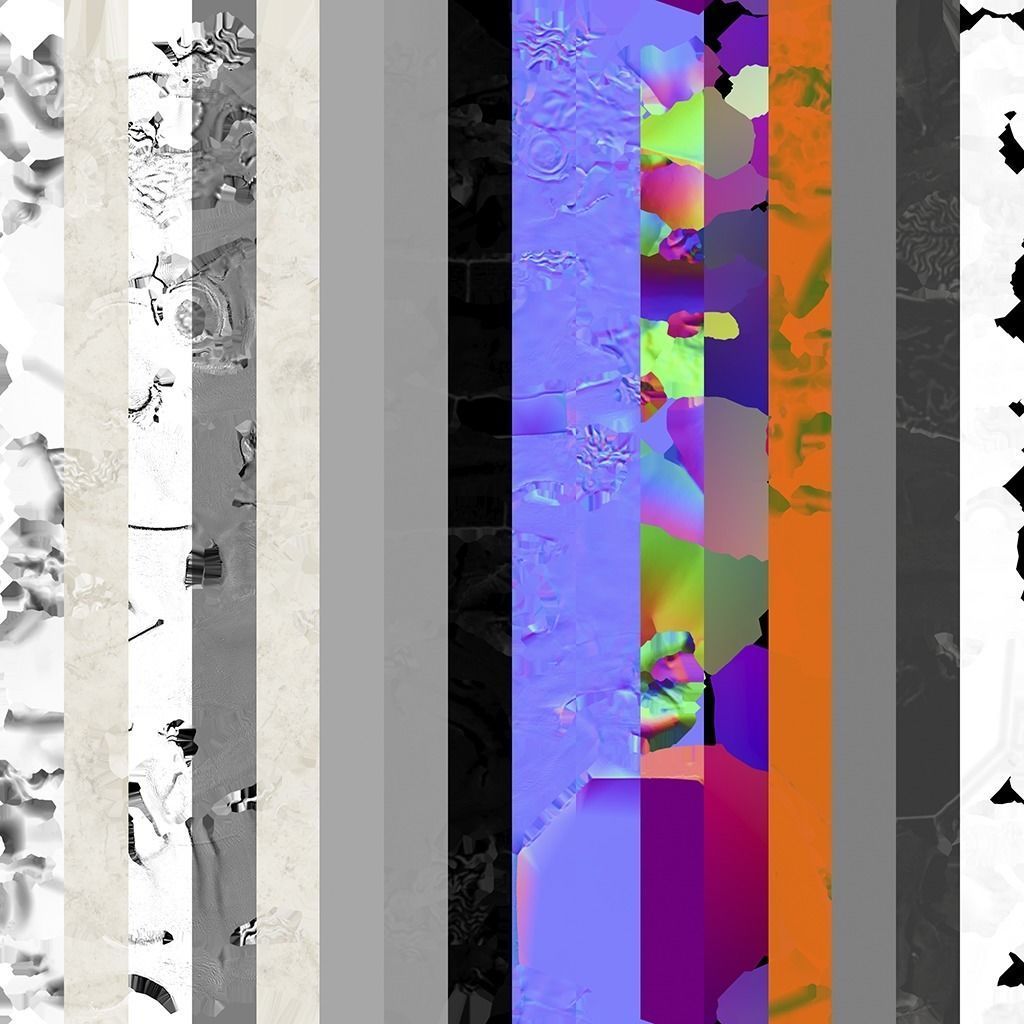 Crouching Venus Sculpture VR AR Mobile-ready Game-ready Low-poly 3D model_18