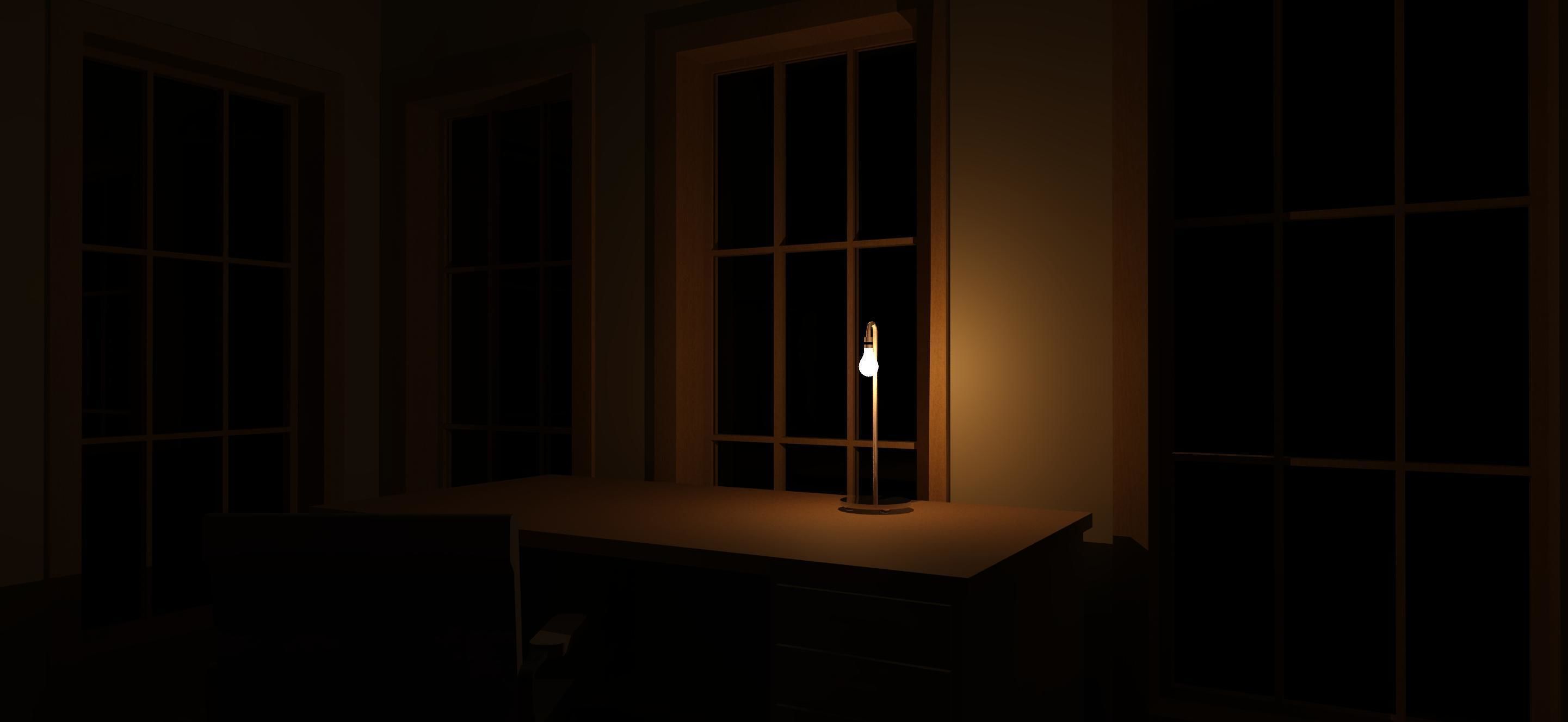 levitating lamp Low-poly 3D model_2