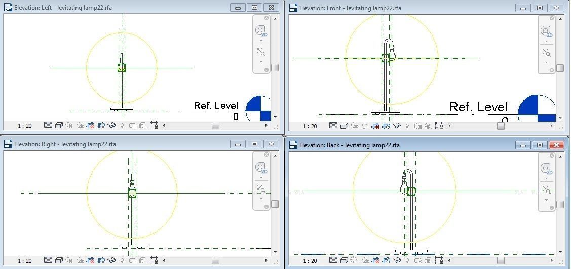 levitating lamp Low-poly 3D model_3