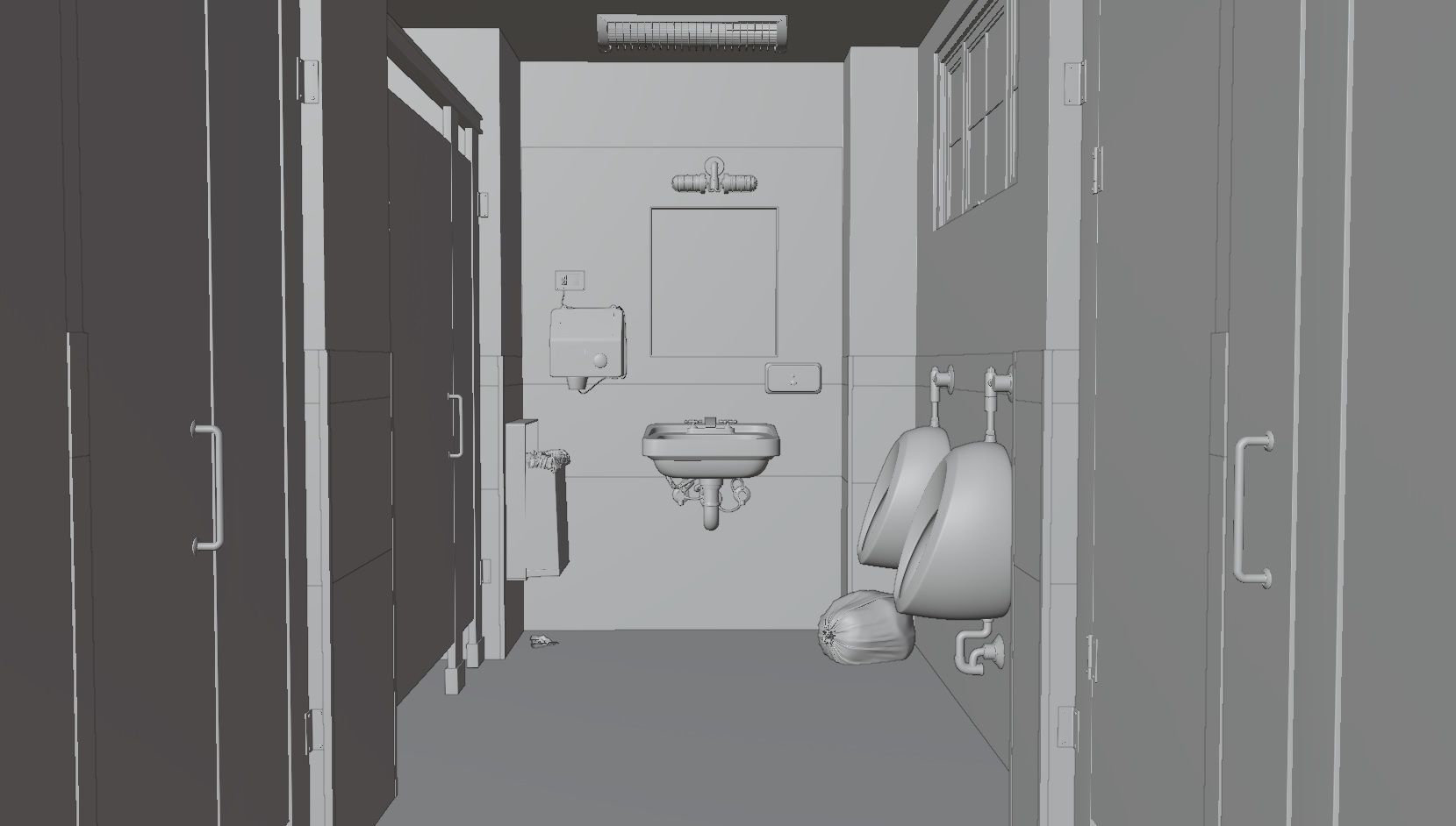 Bathroom Interior Low-poly 3D model_4