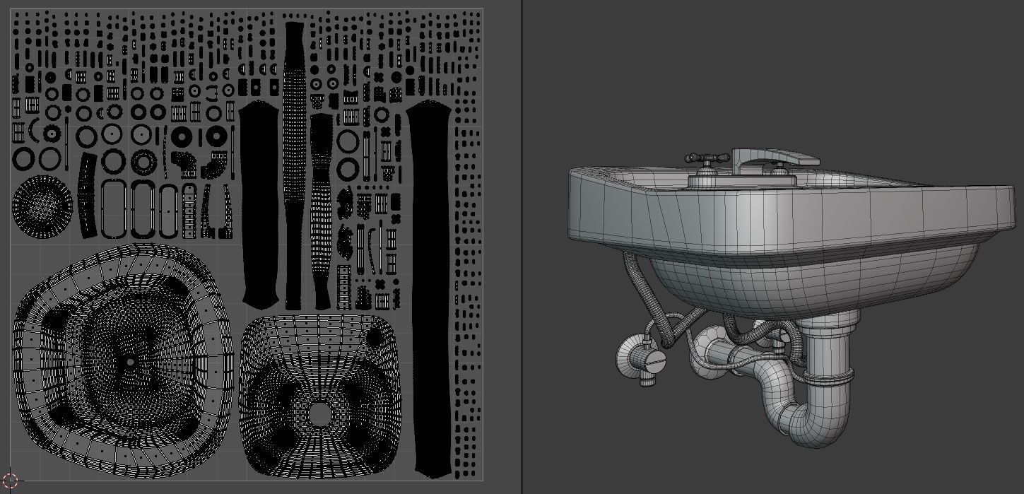 Bathroom Interior Low-poly 3D model_6