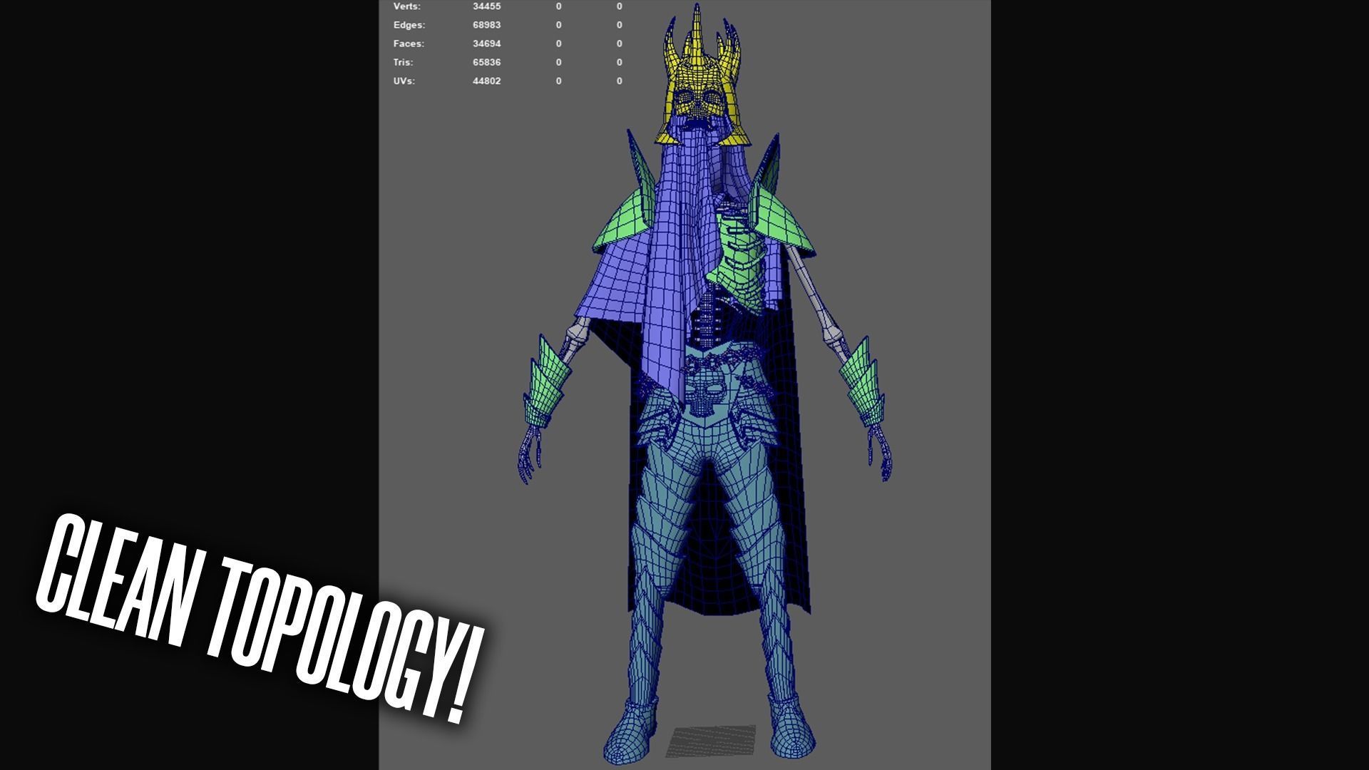 Skeleton Warlord - Game Ready Low-poly 3D model_8