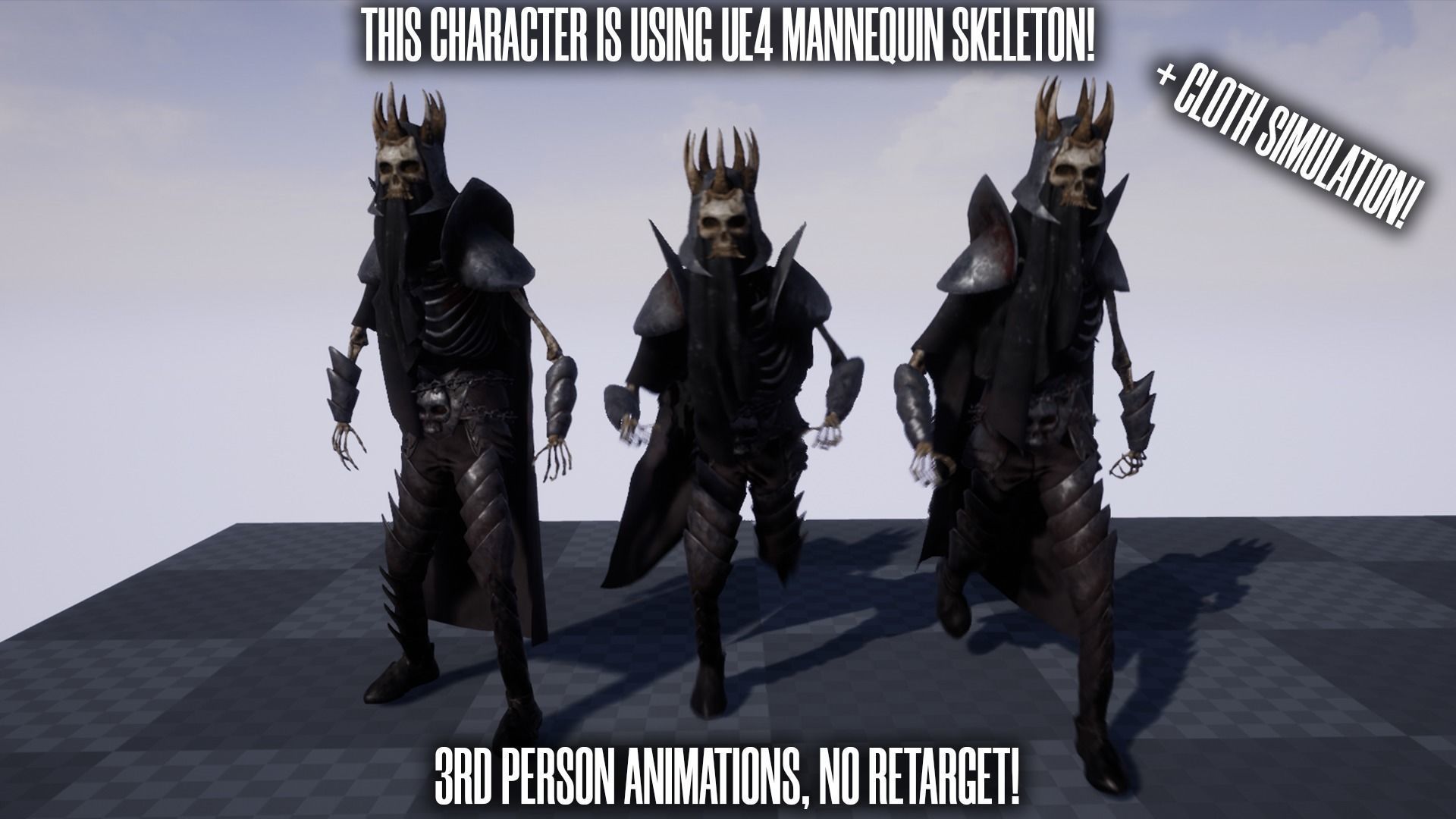 Skeleton Warlord - Game Ready Low-poly 3D model_10