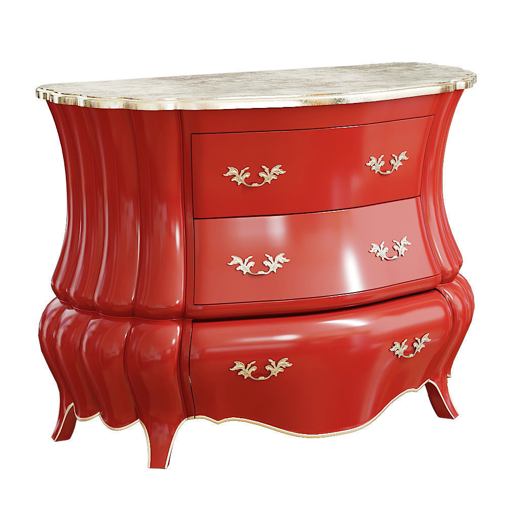 Deco-Home chest of drawers in Art Deco style 3D model_4