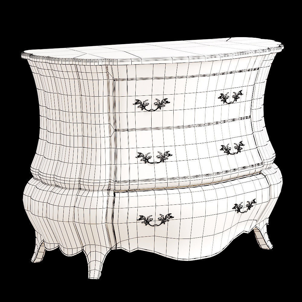 Deco-Home chest of drawers in Art Deco style 3D model_7