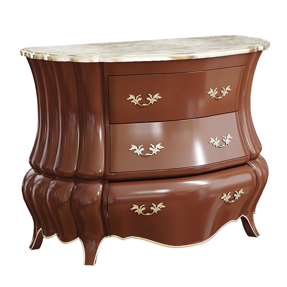 Deco-Home chest of drawers in Art Deco style 3D model_6