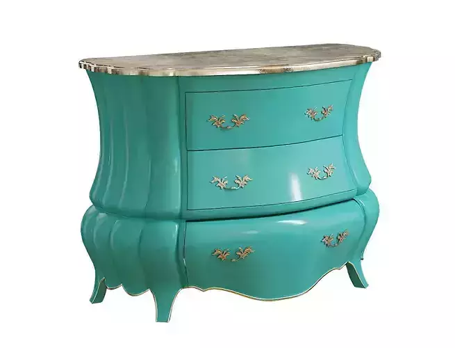 Deco-Home chest of drawers in Art Deco style 3D model Deco-Home chest of drawers in Art Deco style 3D model
