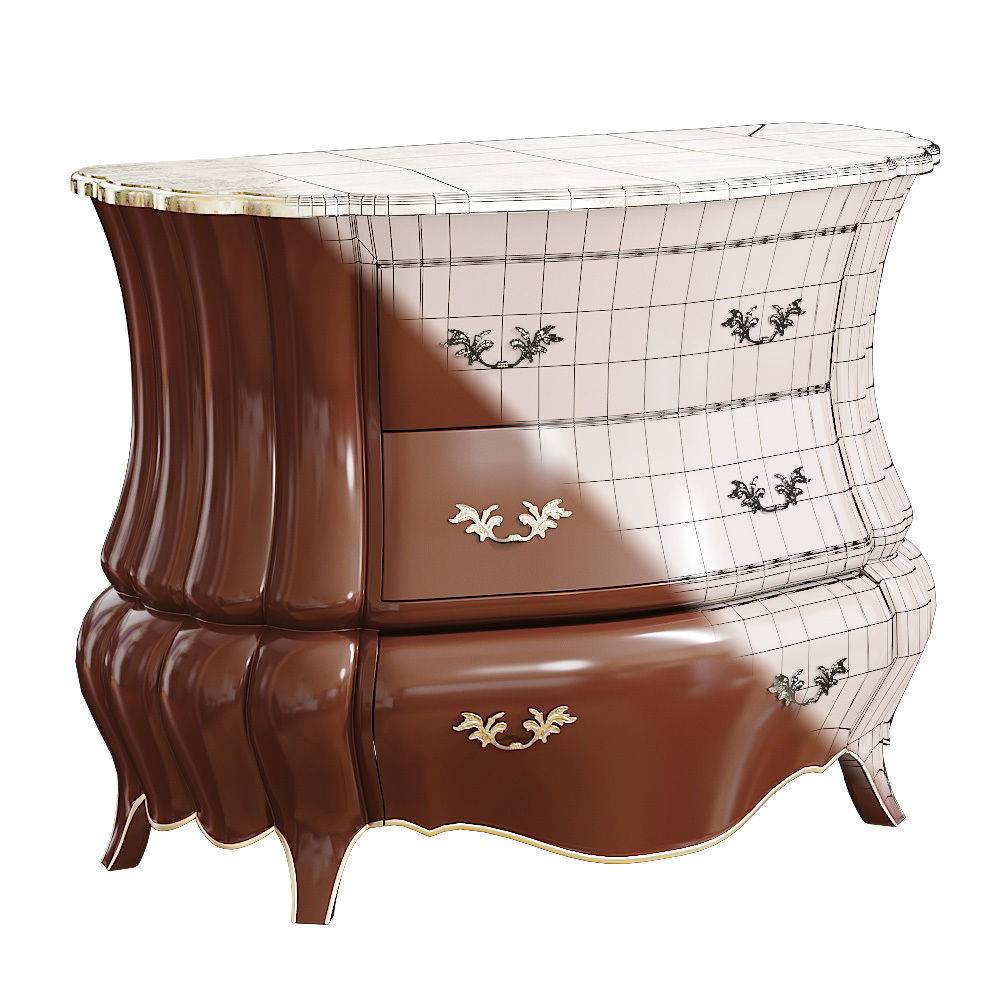 Deco-Home chest of drawers in Art Deco style 3D model_5