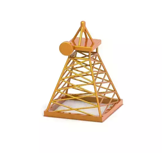 Mobile Tower Low-poly 3D model
