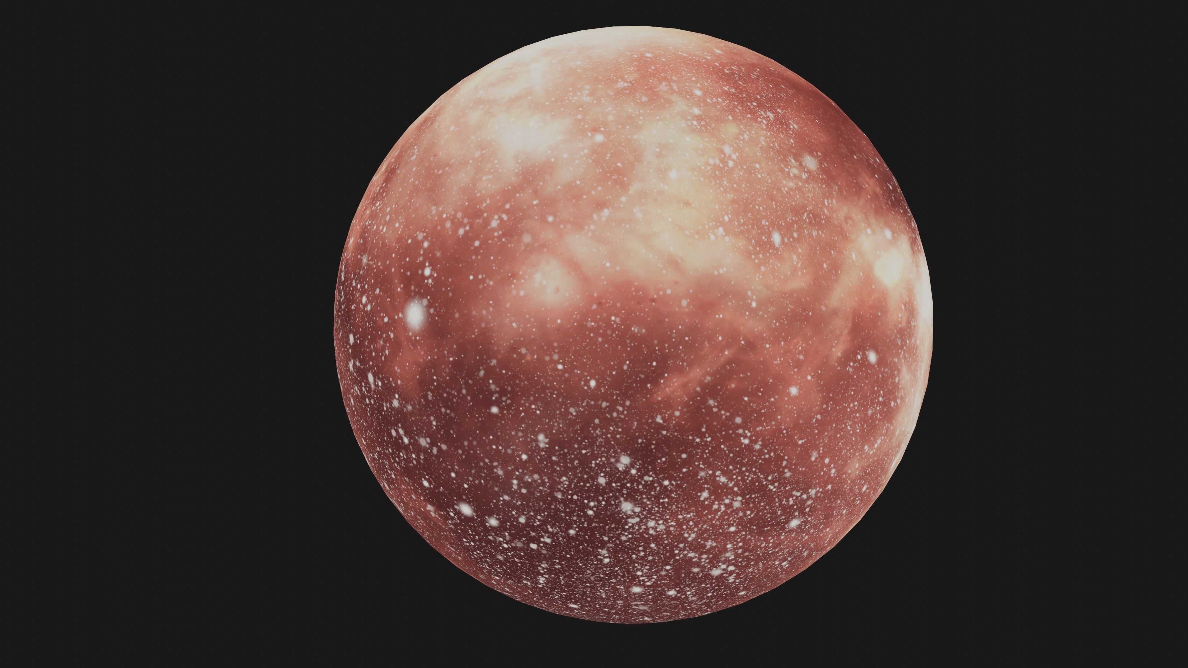 HDRI Panoramic Sky - 360 starfield - 10 red glaring night Low-poly 3D model_9