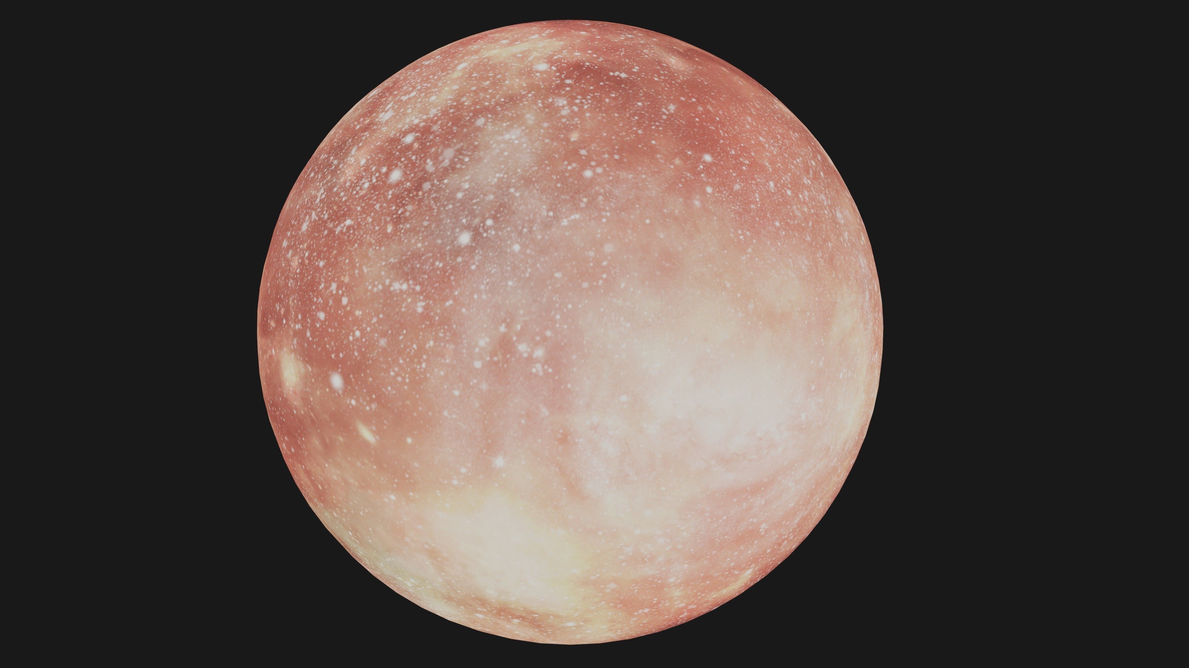 HDRI Panoramic Sky - 360 starfield - 10 red glaring night Low-poly 3D model_8