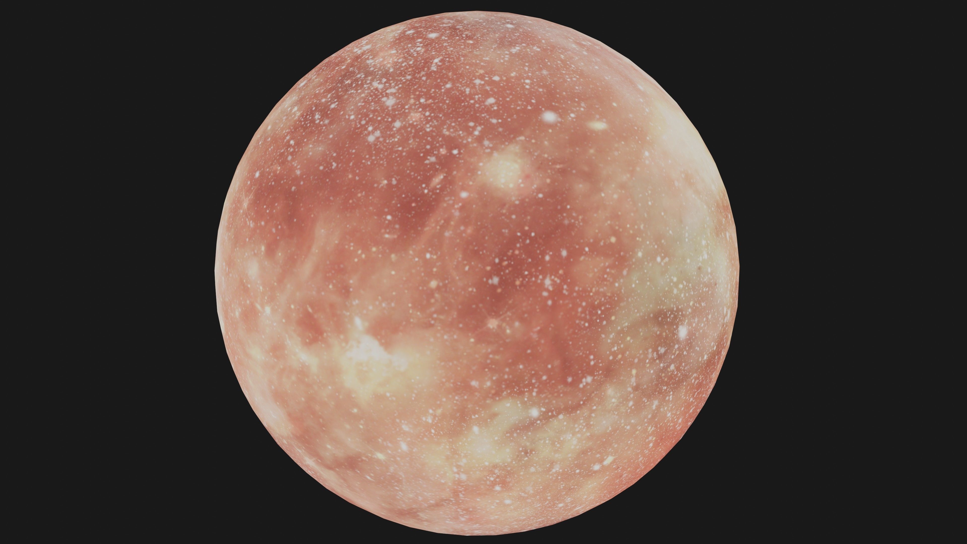 HDRI Panoramic Sky - 360 starfield - 10 red glaring night Low-poly 3D model_13