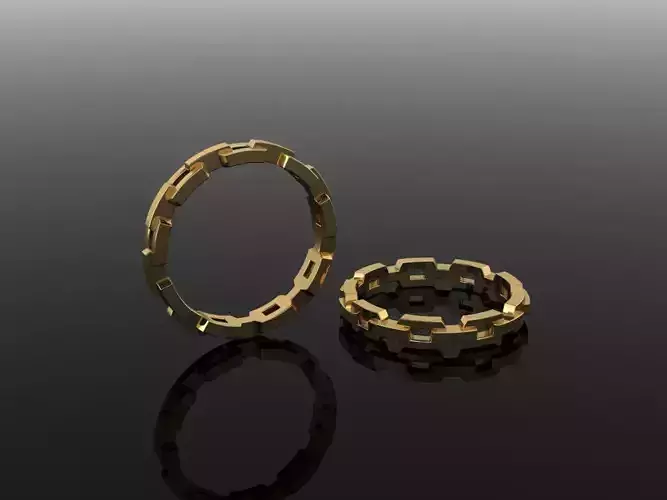 Hermes Link Style Band Ring Mix Size 4 5 6 7 8 9 10