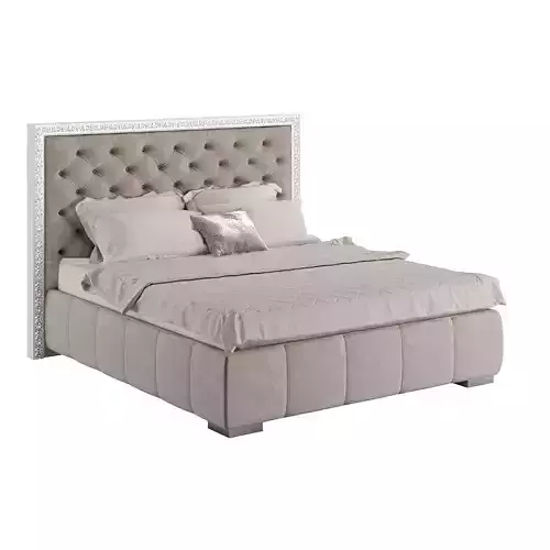 Bed padded with velour 3D model