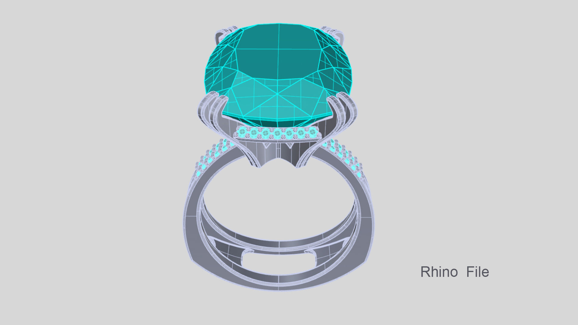 3D model Solitaire Cushion Cut EL Ring-PV 3D print model_9