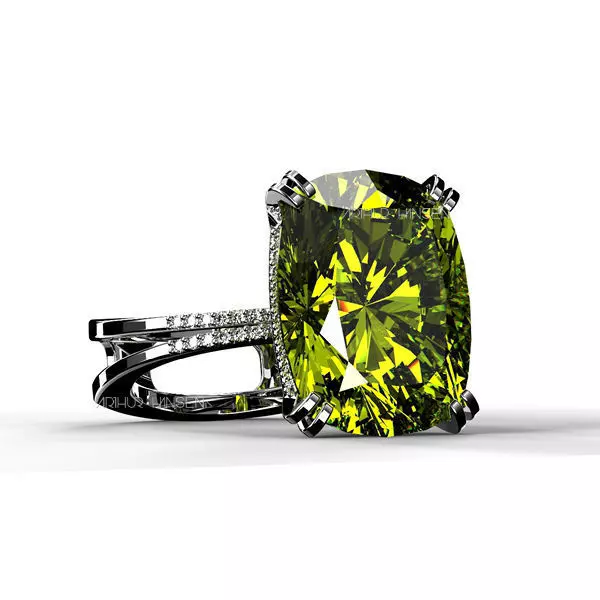 3D model Solitaire Cushion Cut EL Ring-PV 3D print model_0