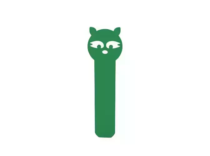 Bookmark stick with cat face