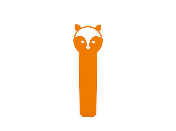Bookmark orange toothbrush with fox head 3D print model