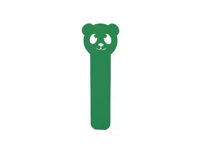 Bookmark stick with panda face