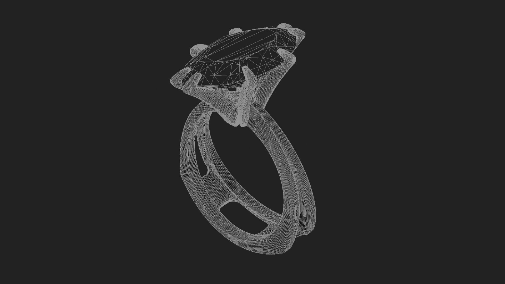 3D model Solitaire Marquise Cut EL Ring-CL 3D print model_9