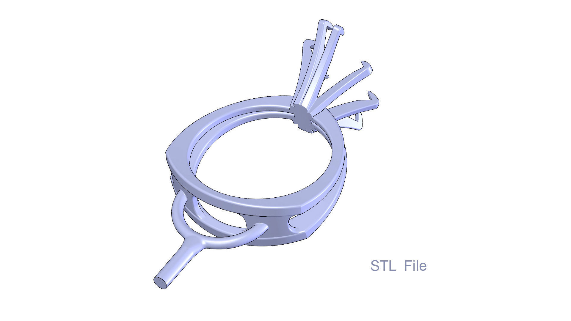 3D model Solitaire Marquise Cut EL Ring-CL 3D print model_12