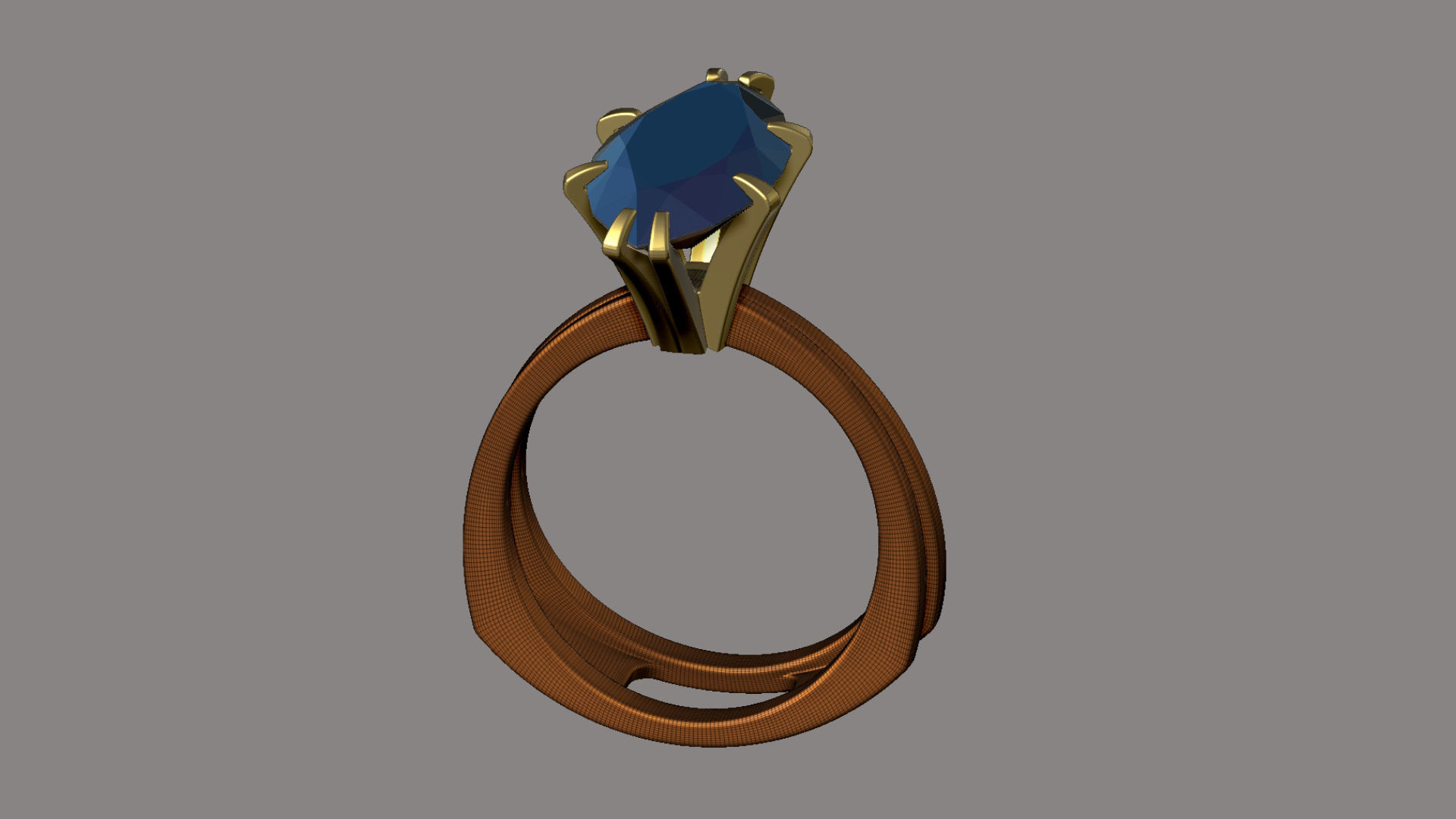 3D model Solitaire Marquise Cut EL Ring-CL 3D print model_15