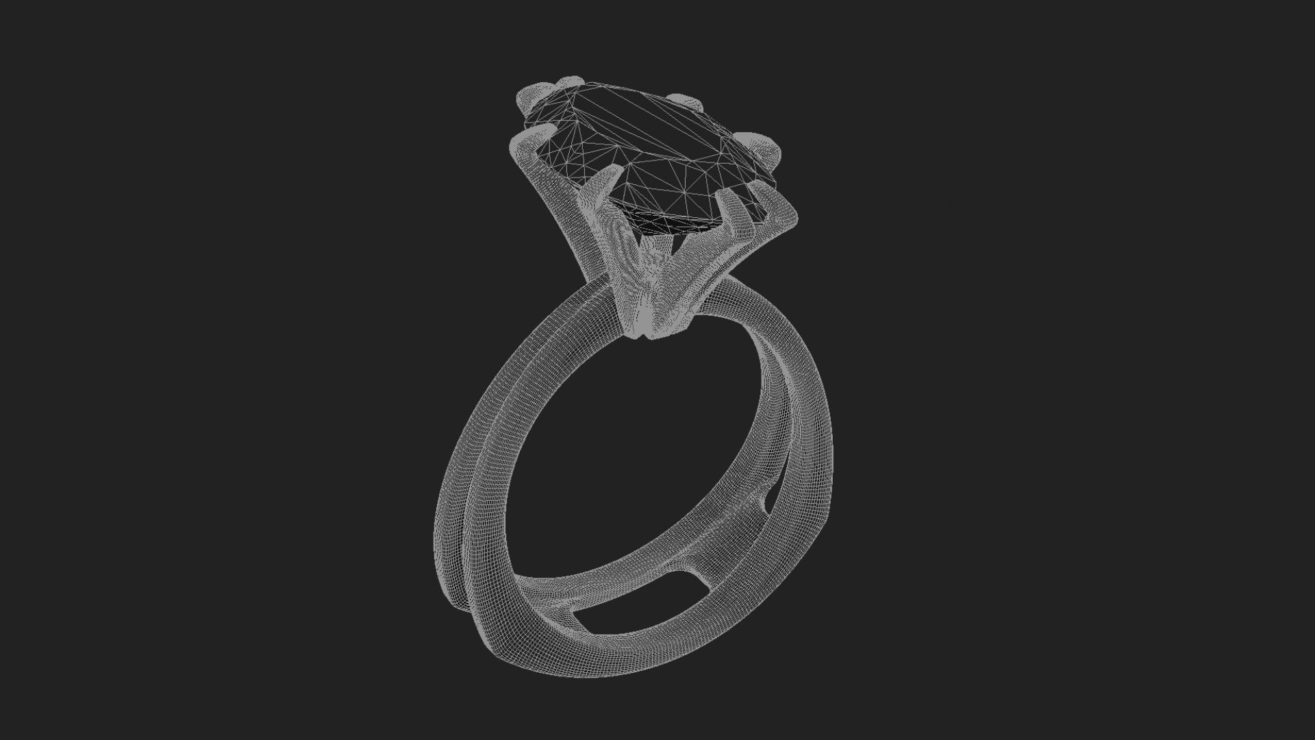 3D model Solitaire Marquise Cut EL Ring-CL 3D print model_10
