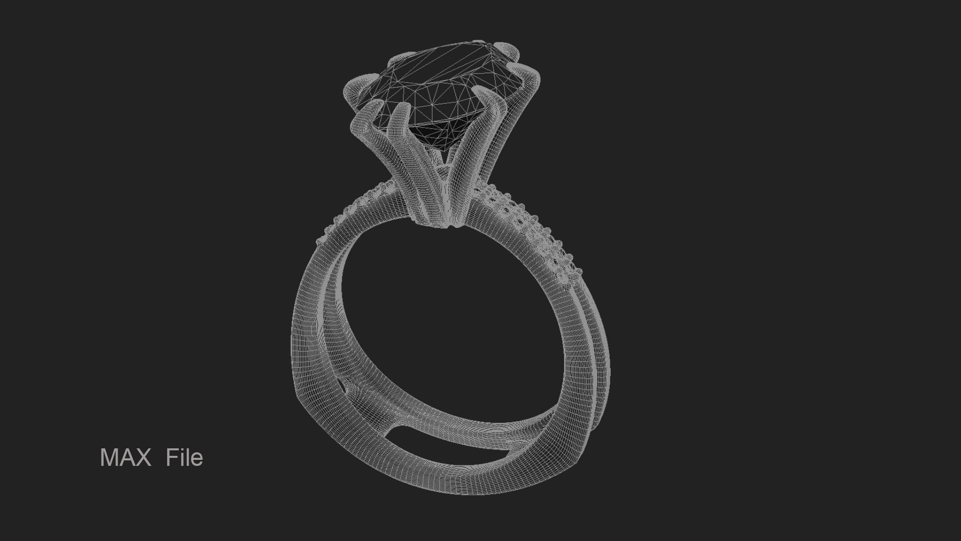 3D model Solitaire Marquise Cut EL Ring-PV 3D print model_6