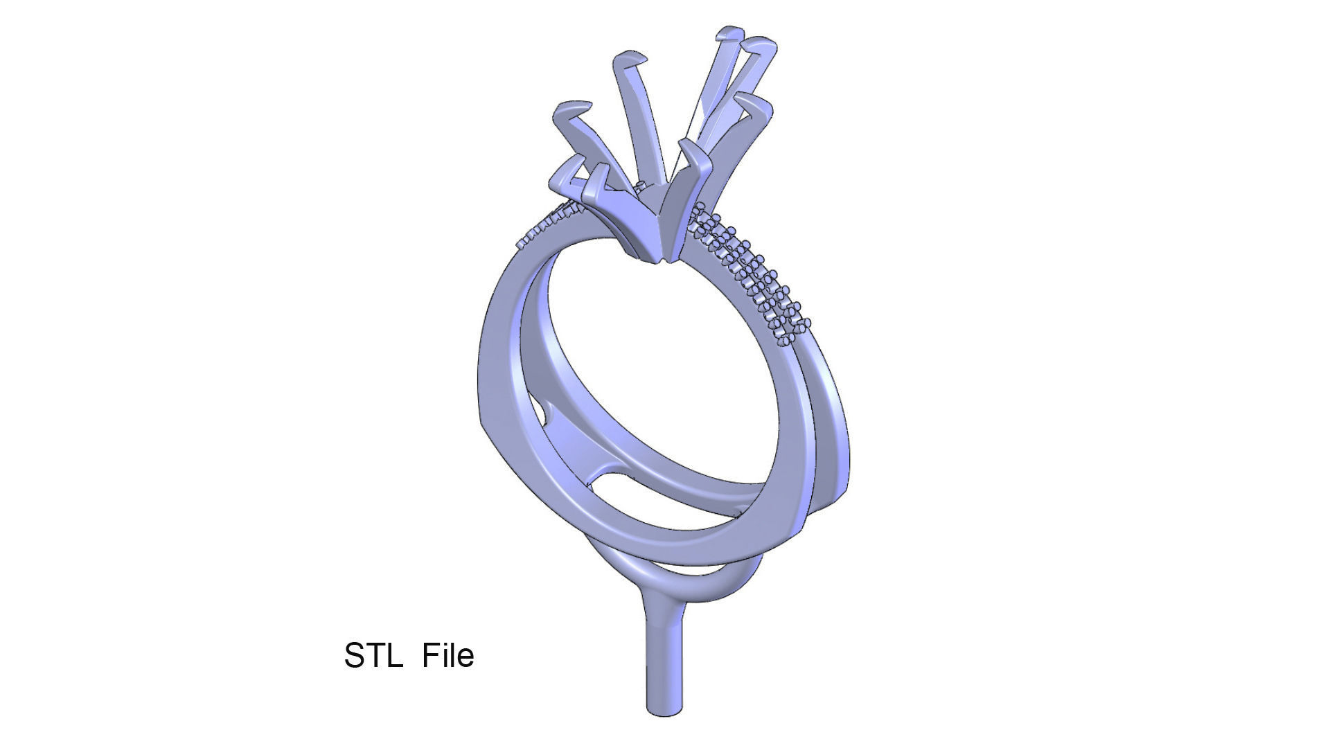 3D model Solitaire Marquise Cut EL Ring-PV 3D print model_9