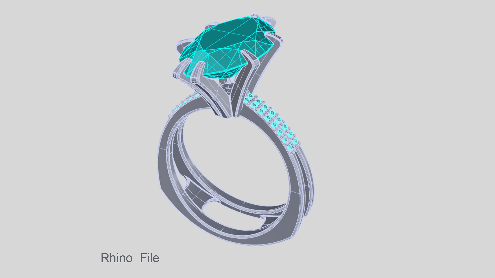 3D model Solitaire Marquise Cut EL Ring-PV 3D print model_7