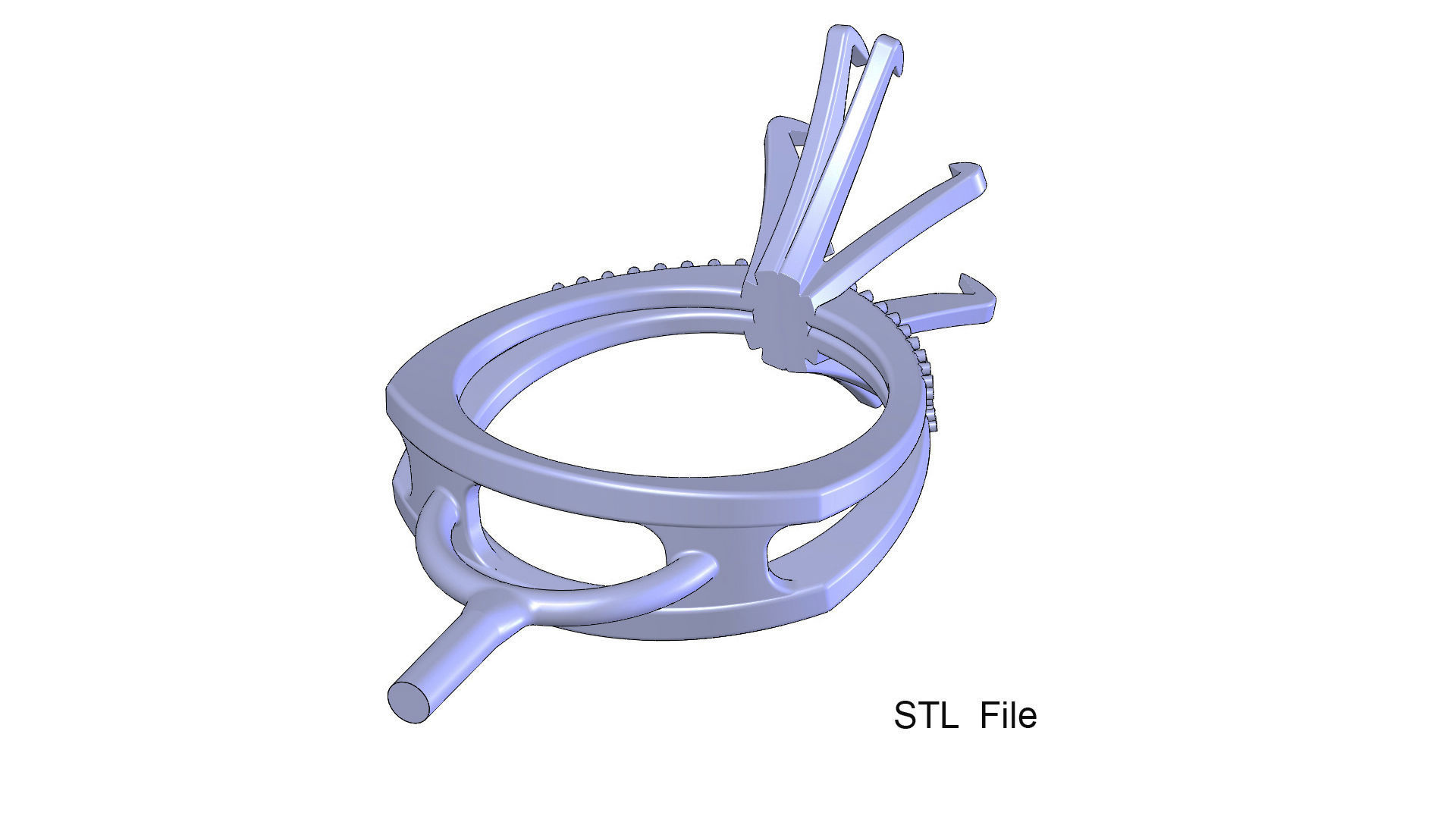 3D model Solitaire Marquise Cut EL Ring-PV 3D print model_10