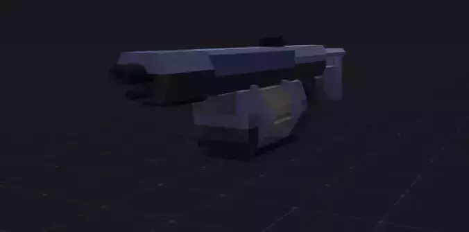 Easy shotgun model Low-poly 3D model