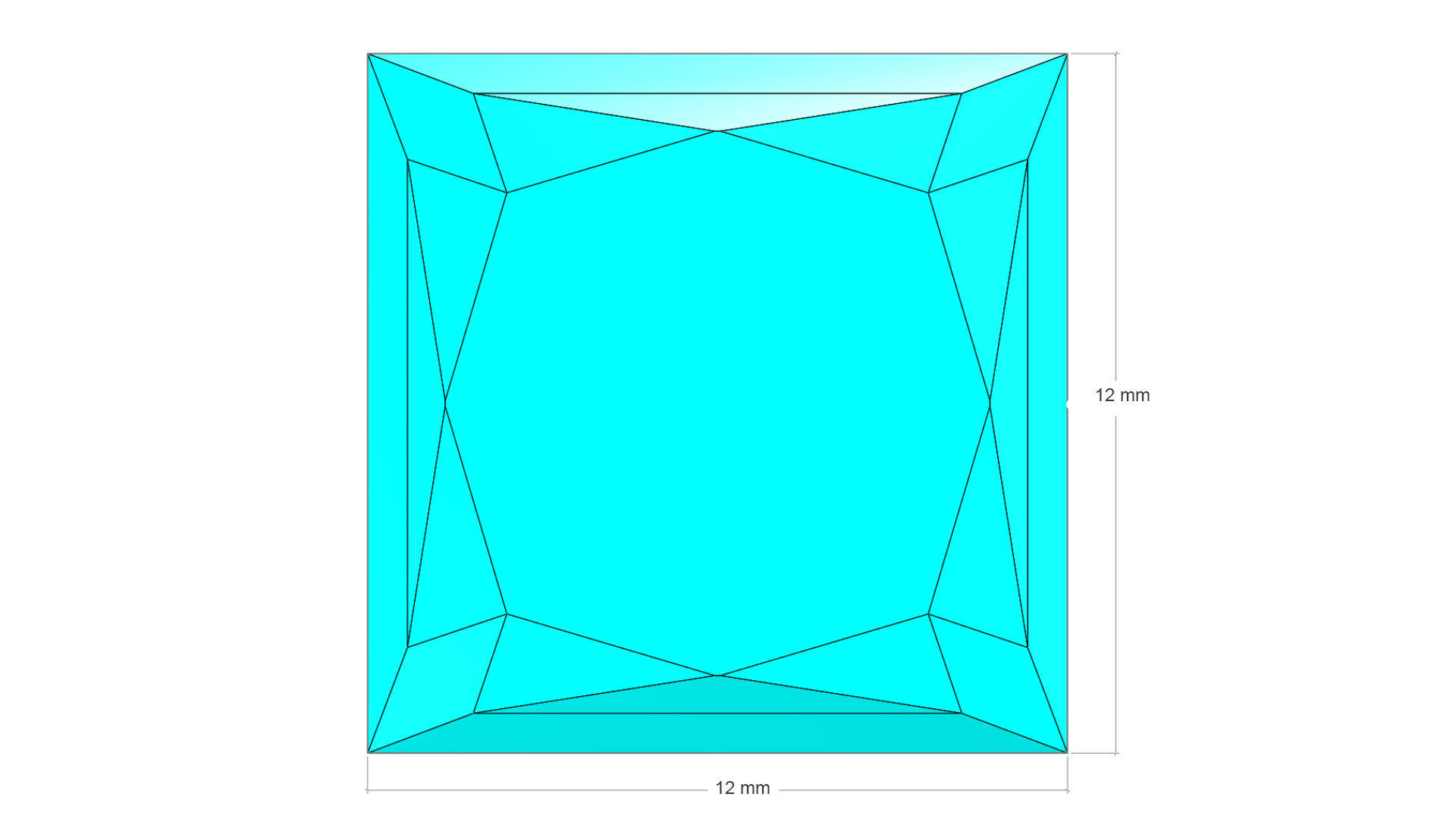 3D model Solitaire Princess Cut EL Ring-CL 3D print model_12