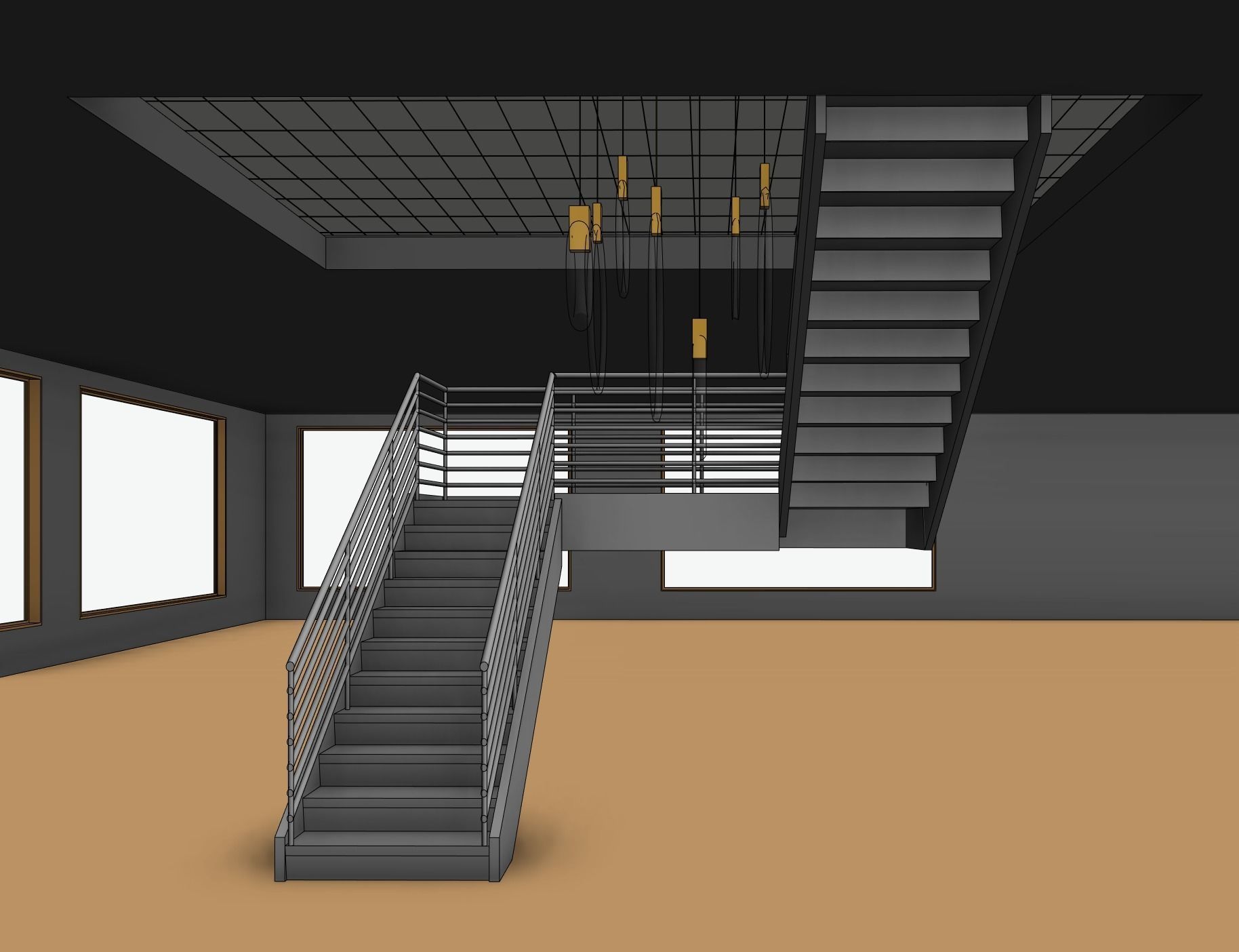 LIGHTING HANG RING 3D model_6