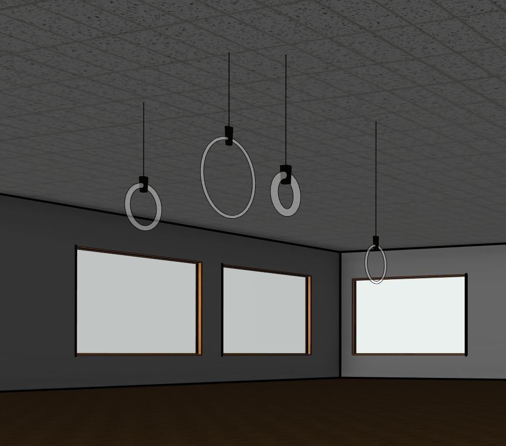 LIGHTING HANG RING 3D model_5