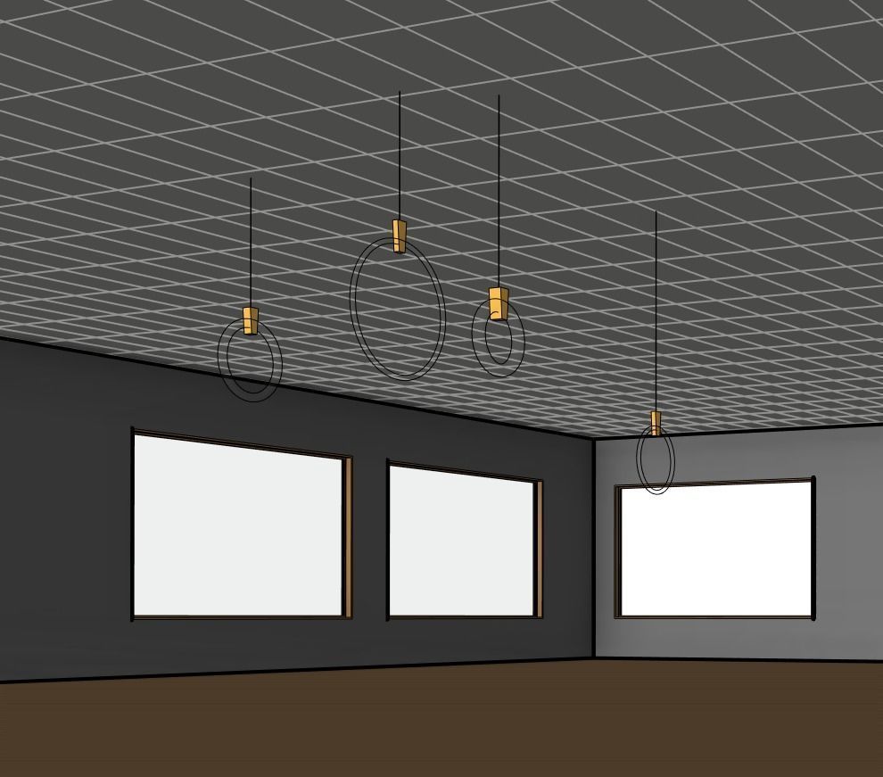 LIGHTING HANG RING 3D model_4