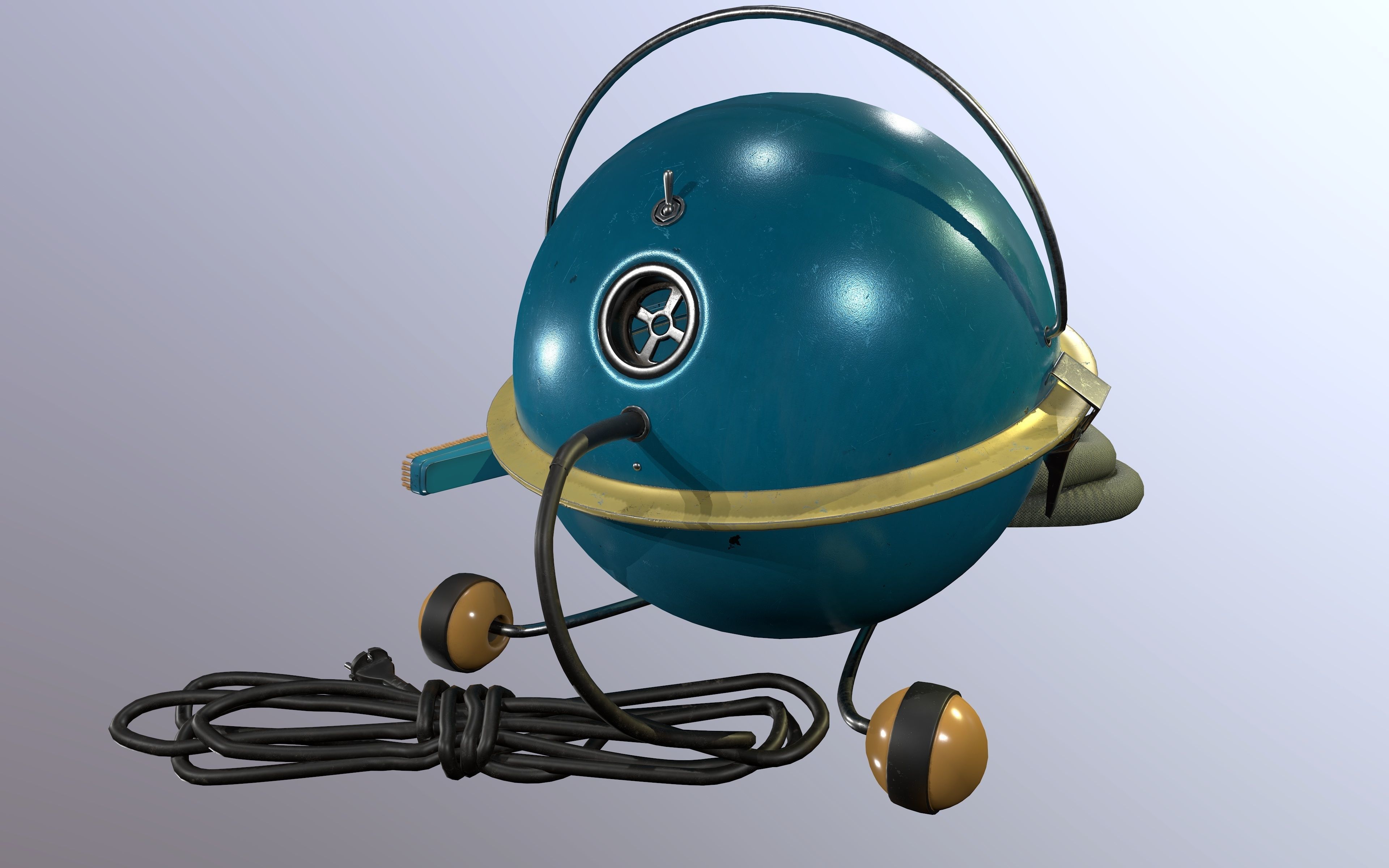 A vacuum cleaner Saturnas Low-poly 3D model_5