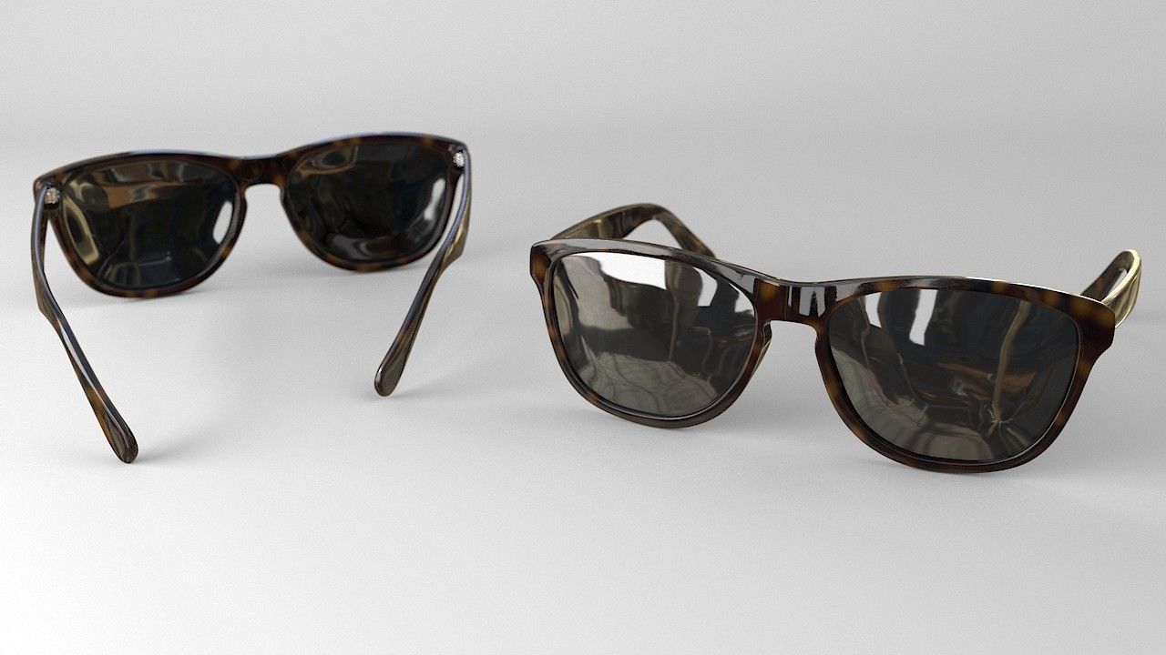realistics glasses 3d model Free 3D model_3