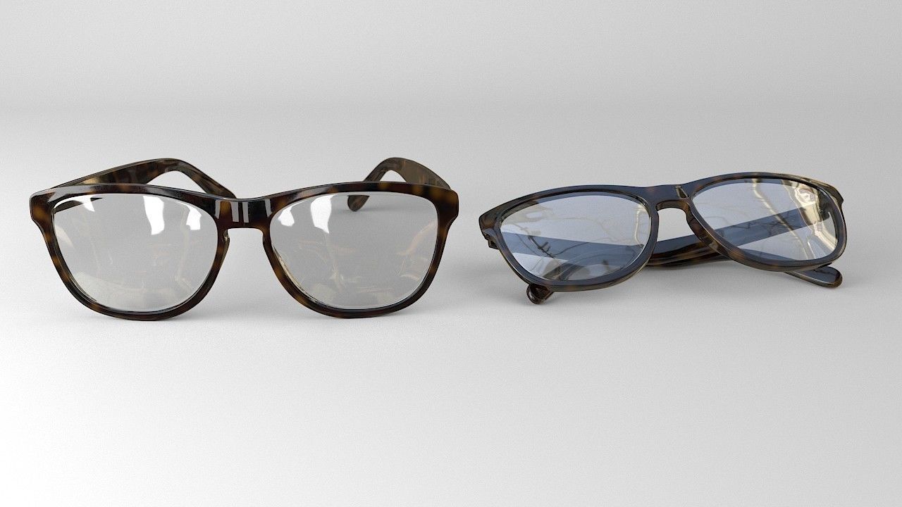 realistics glasses 3d model Free 3D model_1